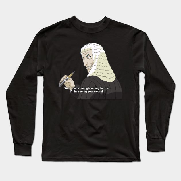 Neo Yokio Remembrancer Vaping Long Sleeve T-Shirt by Caring is Cool